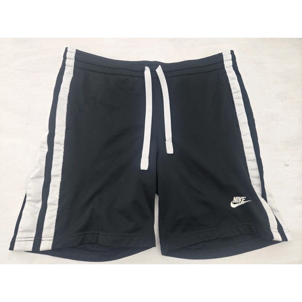 Vintage Nike Basketball Athletic Mesh Hoop Shorts Size M Black Y2K Baggy